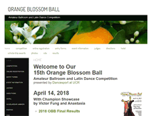 Tablet Screenshot of orangeblossomball.com